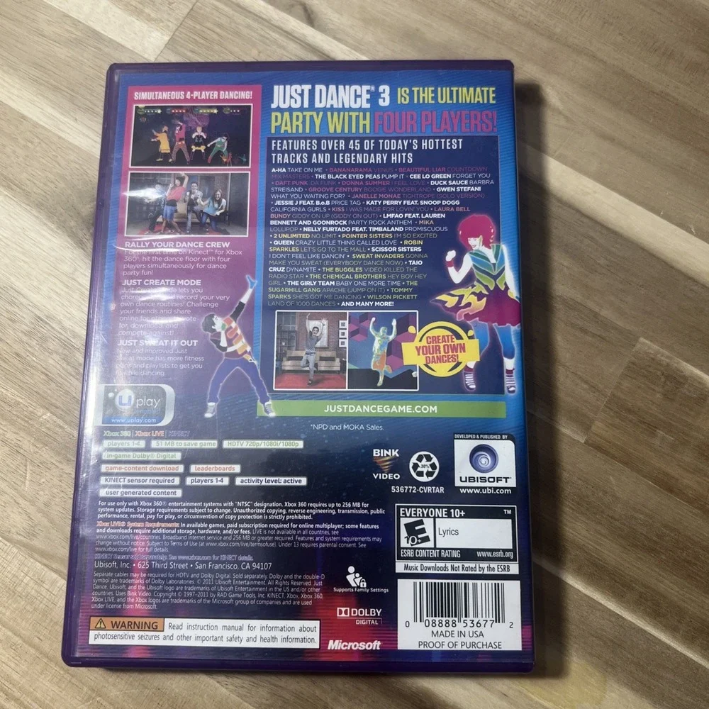 Just Dance 3 (Microsoft Xbox 360, 2011)